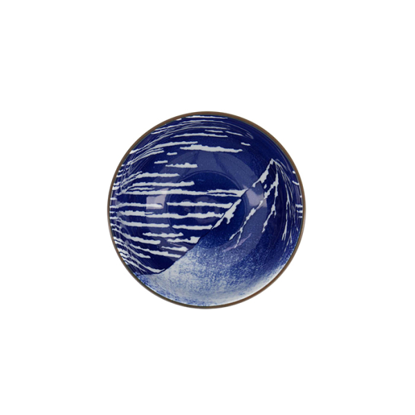 TDS, Tayo Bowl, Hokusai Fuji, White/Blue, Ø 12.6 x 7 cm - Item No. 34159