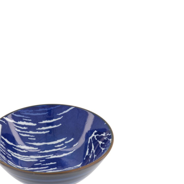 Ramen Bowl Hokusai Fuji White, Blue, Porcelain, Ø 17 cm, Item No. 34160