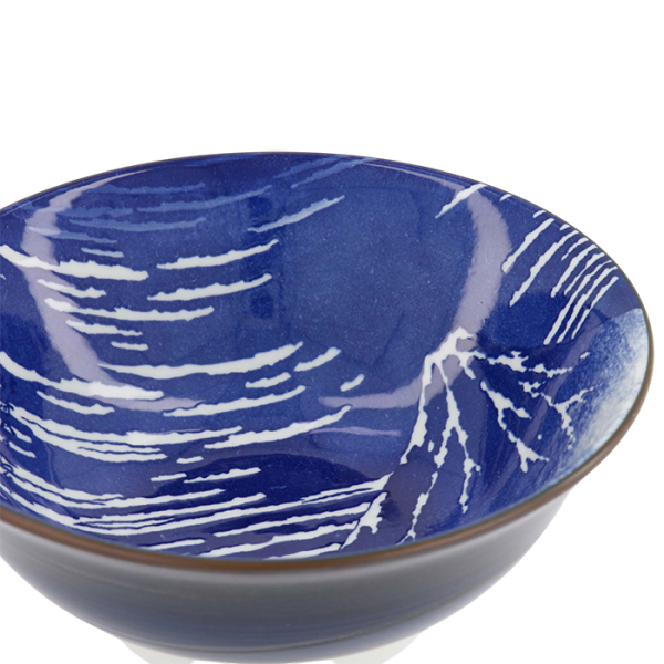 TDS, Ramen Schale, Hokusai Fuji, Weiß/Blau, Ø 21x8,5cm - Art Nr. 34161