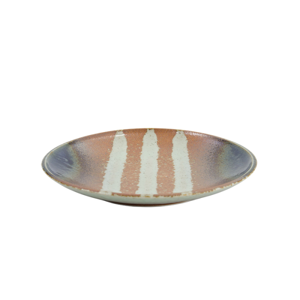 TDS, Suisho Plate, Aka-cha, Ø 26x3.4cm, Brown, Item No. 34250