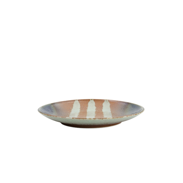 TDS, Suisho Plate, Aka-cha, Ø 26x3.4cm, Brown, Item No. 34250