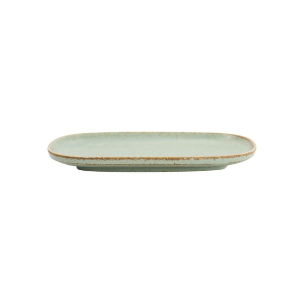 Oval Plate Minto Green, Porcelain, 24 × 16 × 2 cm, Item No. 34295