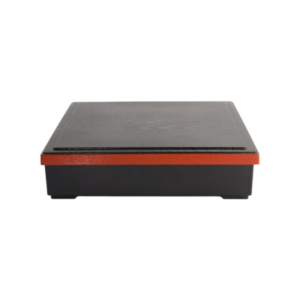 Bento Box Red, Black, ABS Lacquerware, 25.5 × 25.5 cm, Item No. 4193