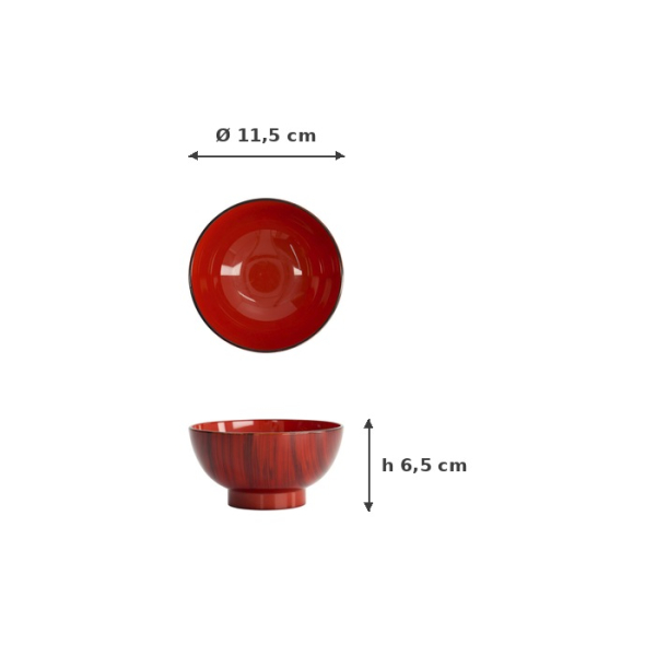 Bowl ABS Lacquerware, ABS, Ø 11.5 cm, Item No. 4949