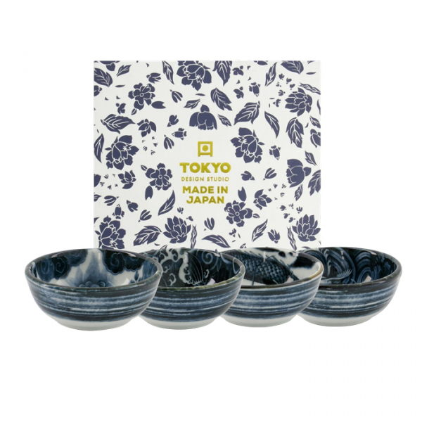 Japonism Dark Grey 4 Dip Bowls Set at Tokyo Design Studio (picture 1 of 5)