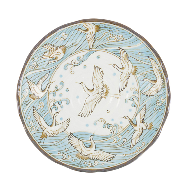 TDS, Plate, Crane, Light Blue, Ø 22x4cm, Item No. 617348