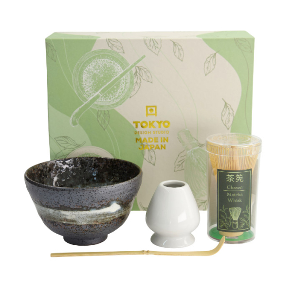 TDS, Matcha Bowl Giftset , 4-piece set, 13 x 8 cm, Uzushio, Item No. 617393