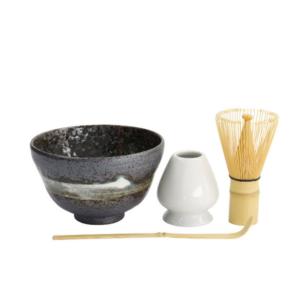 TDS, Matcha Bowl Giftset , 4-piece set, 13 x 8 cm, Uzushio, Item No. 617393
