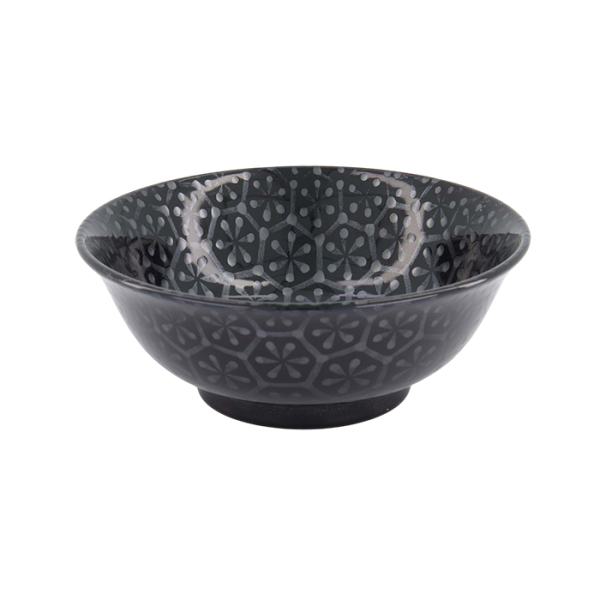 TDS, Ramenschale, Kuromonyo Hana Kikko, Schwarz, Ø 20,5x8cm, 1200 ml- Art Nr. 617959