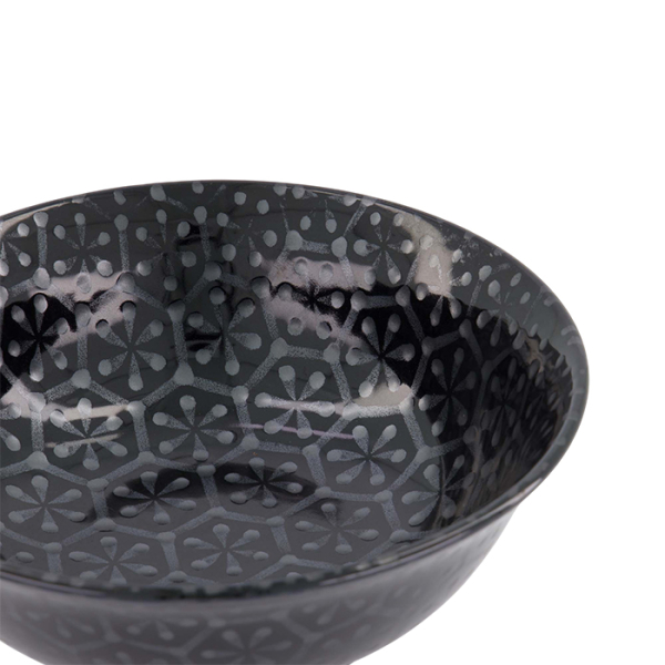 TDS, Ramenschale, Kuromonyo Hana Kikko, Schwarz, Ø 20,5x8cm, 1200 ml- Art Nr. 617959