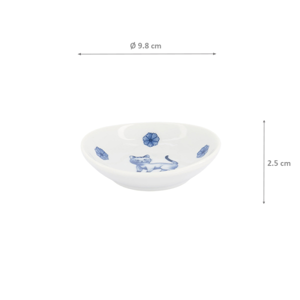 TDS, Saucenschale, Kawaii Hananeko Cat, Blau, Ø 9,8 cm x 2,5 cm, Art.-Nr. 618000