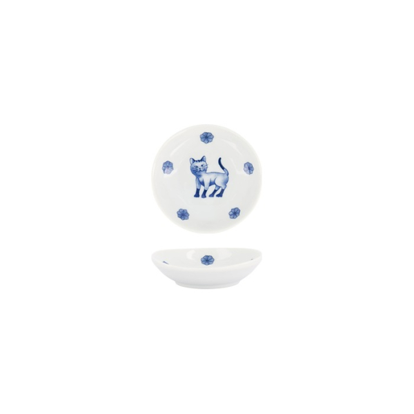 Sauce Bowl Kawaii Hananeko Cat Blue, Porcelain, &Oslash; 9.8 cm