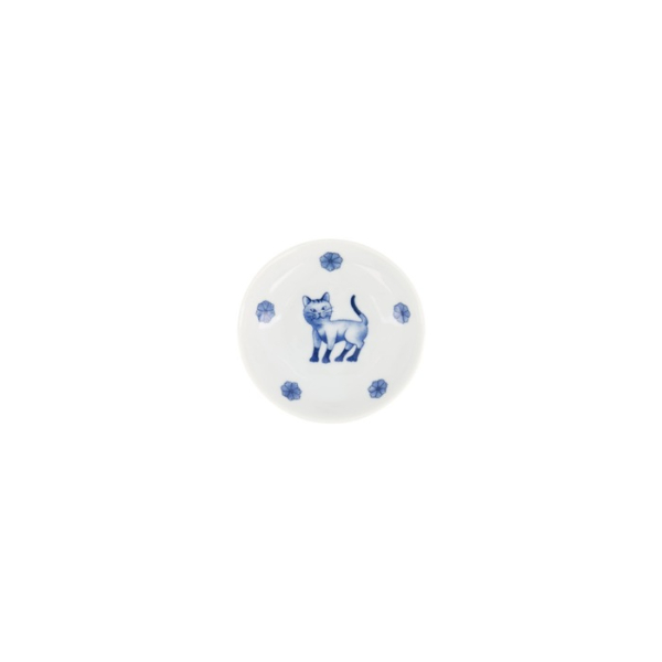Sauce Bowl Kawaii Hananeko Cat Blue, Porcelain, Ø 9.8 cm, Item No. 618000