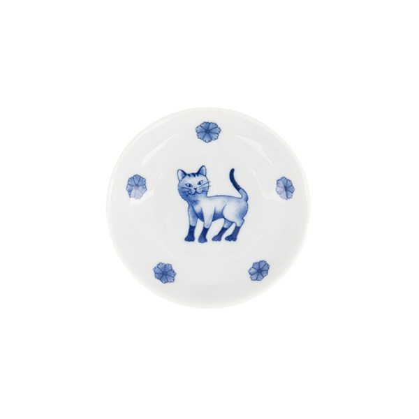TDS, Saucenschale, Kawaii Hananeko Cat, Blau, Ø 9,8 cm x 2,5 cm, Art.-Nr. 618000