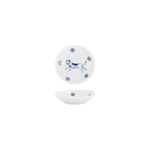 Sauce Bowl Kawaii Hananeko Cat Blue, Porcelain, &Oslash; 9.8 cm
