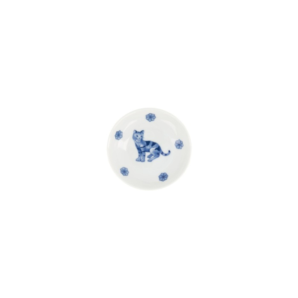 Sauce Bowl Kawaii Hananeko Cat Blue, Porcelain, Ø 9.8 cm, Item No. 618024