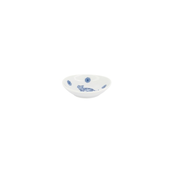Sauce Bowl Kawaii Hananeko Cat Blue, Porcelain, Ø 9.8 cm, Item No. 618024