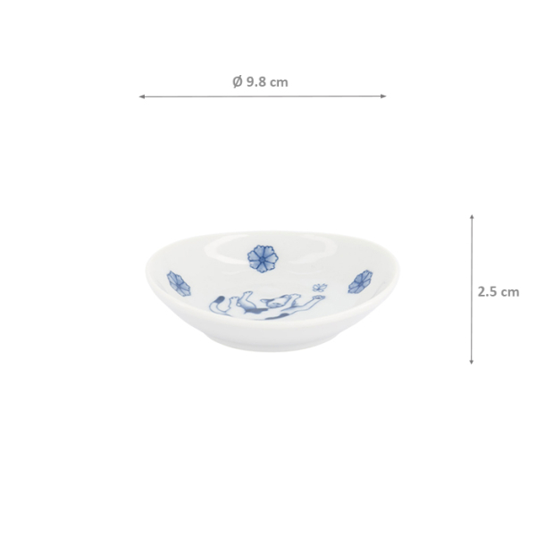 TDS, Saucenschale, Kawaii Hananeko Cat, Blau, Ø 9,8 x 2,5 cm- Art Nr. 618031