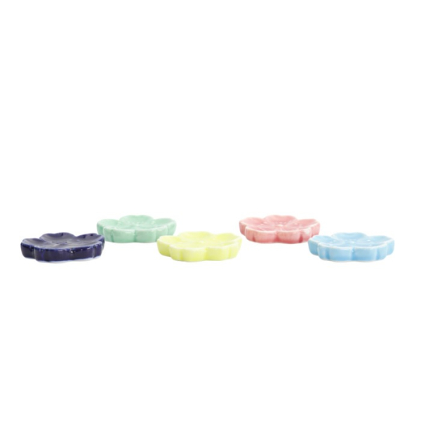 Chopstick Rest Set Kawaii Sakura Multicoloured, 5 pcs, Porcelain, Item No. 618093