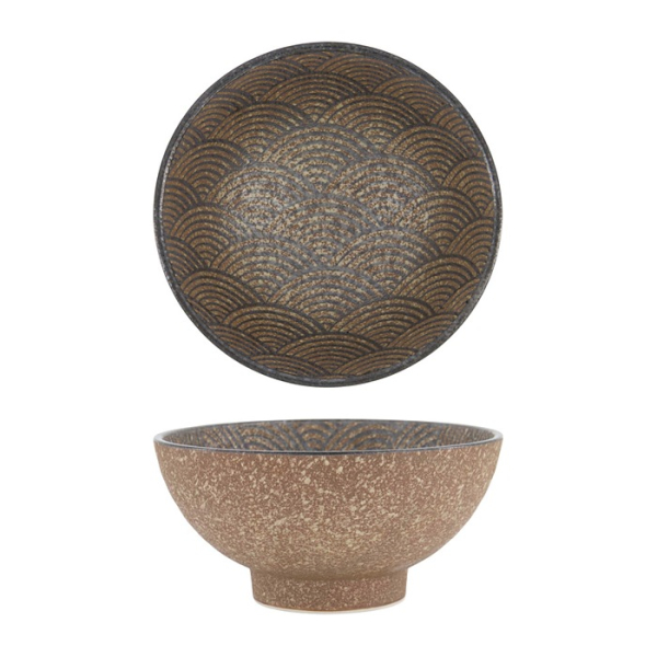 Ramen Bowl Minoyaki Bronze Brown, Porcelain, 1 l