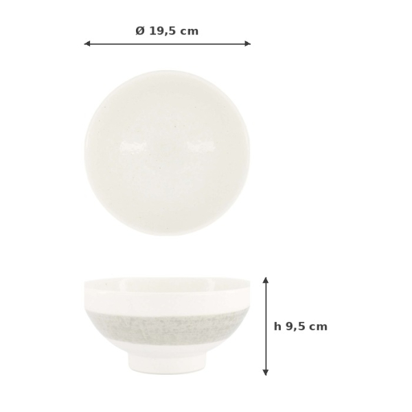 Ramen Bowl Yuki Kobiki White, Porcelain, 1 l, Item No. 618604