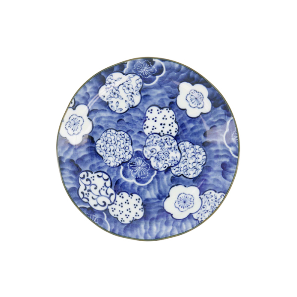 TDS, Teller, Mino Blue Ume, Blau/Weiß, Ø 16x2,5cm, Art.-Nr. 618666