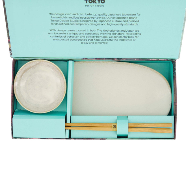TDS, Sushi Set, Titanium Matte, Geschenkset, 2-tlg. mit Essstäbchen, Art.-Nr. 619489