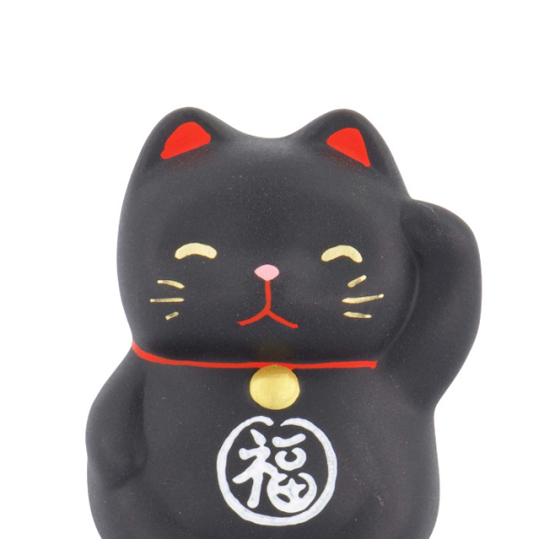 TDS, Lucky Cat, Decoration, Black, 5.2 cm - Item No. 6195