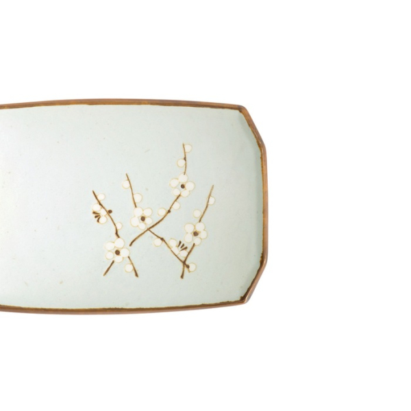 Sushi-Platte Soshun Matte Hellgrün, Porzellan, 22 × 14,5 × 2,3 cm, Art.-Nr. 7017