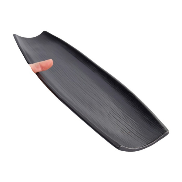 Oval Serving Plate Mino Craft Black, Stoneware, 50 × 12.5 × 2 cm, Item No. 7467