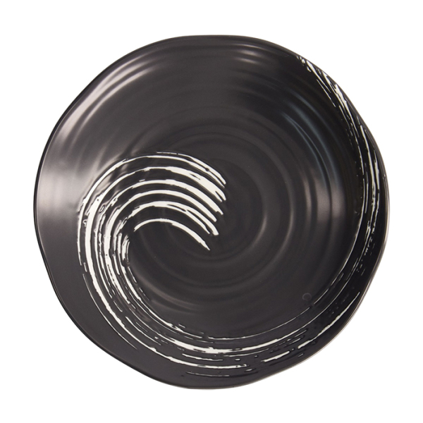 TDS, Plate, Black Maru, Ø 21.6x2.7cm, Item No. 7486