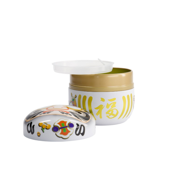 Tee Container Daruma Weiß, Edelstahl, Ø 8,25 cm, 100 g, Art.-Nr. 7790