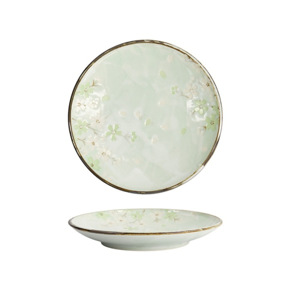 Teller Green Cosmos, Steinzeug, &Oslash; 19,5 cm