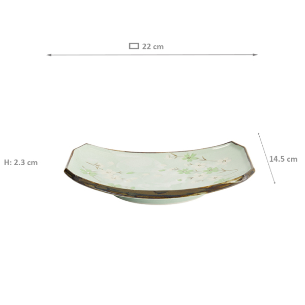 TDS, Teller, Green Cosmos, 22x15x2.5cm, Art.-Nr. 7805