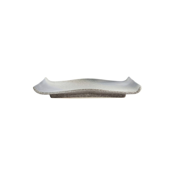 Sushi Plate Tajimi Blue, Grey, White, Stoneware, 21.7 × 15 × 2.5 cm, Item No. 7999