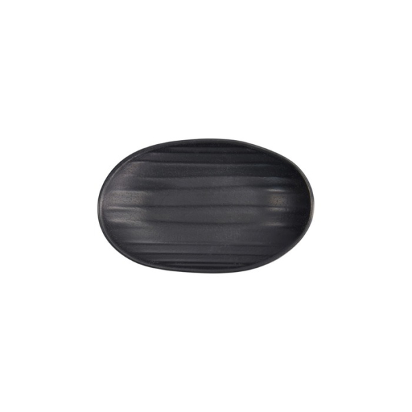 Rechteckiger Teller Zen Schwarz, Melamin, 18,4 × 11,4 × 2,8 cm, Art.-Nr. 8021