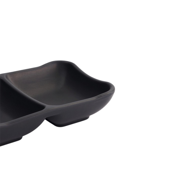 Sauce Bowl Black, Melamine, 13 × 8.5 × 3 cm, Item No. 8026