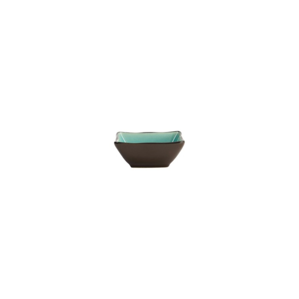 Quadratische Schale Glassy Türkis, Steinzeug, 8,3 × 8,3 × 3,5 cm, Art.-Nr. 8166