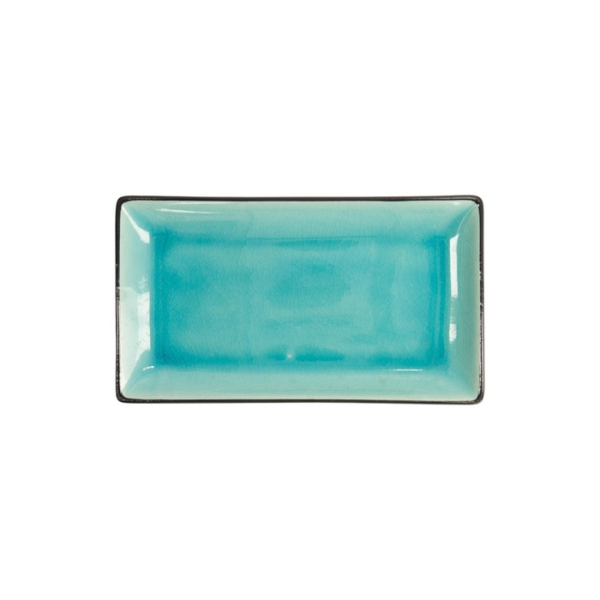 Sushi-Platte Glassy Turquoise, 21,5 × 12,7 cm, Art.-Nr. 8167