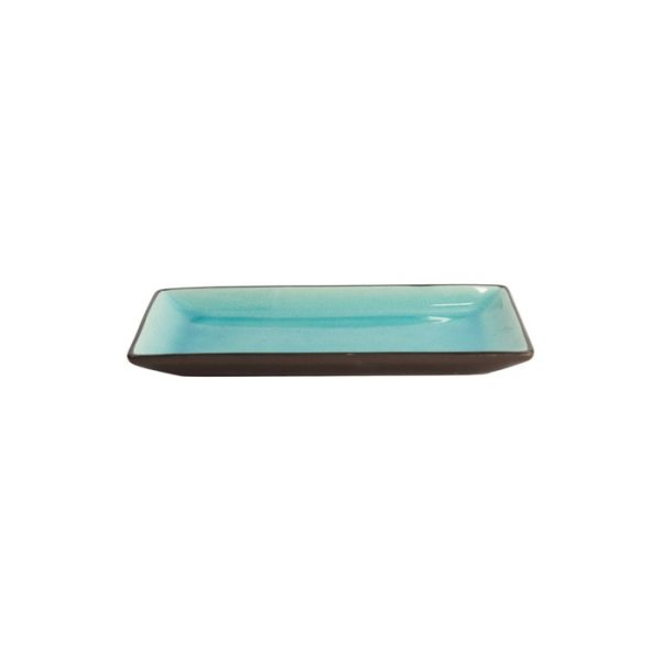 Sushi-Platte Glassy Turquoise, 21,5 × 12,7 cm, Art.-Nr. 8167