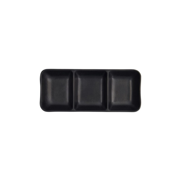 Sauce Bowl Black, Melamine, 19.6 × 8.4 × 2.7 cm, Item No. 8552