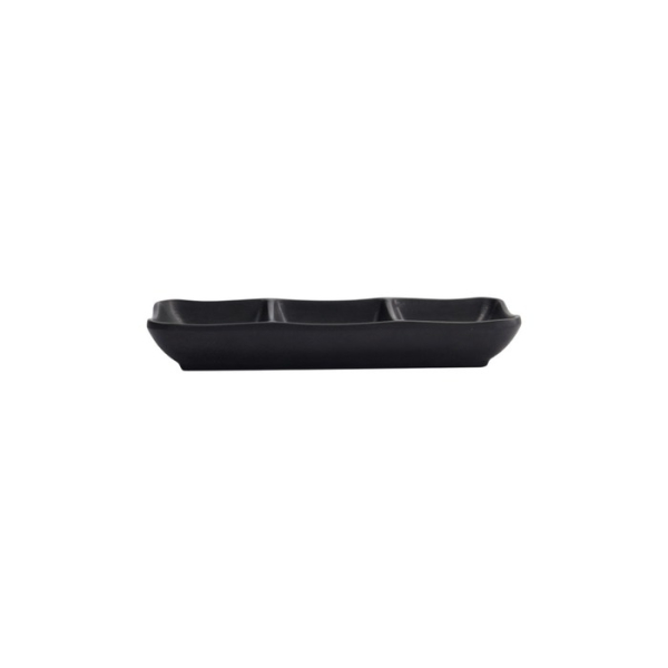 Sauce Bowl Black, Melamine, 19.6 × 8.4 × 2.7 cm, Item No. 8552