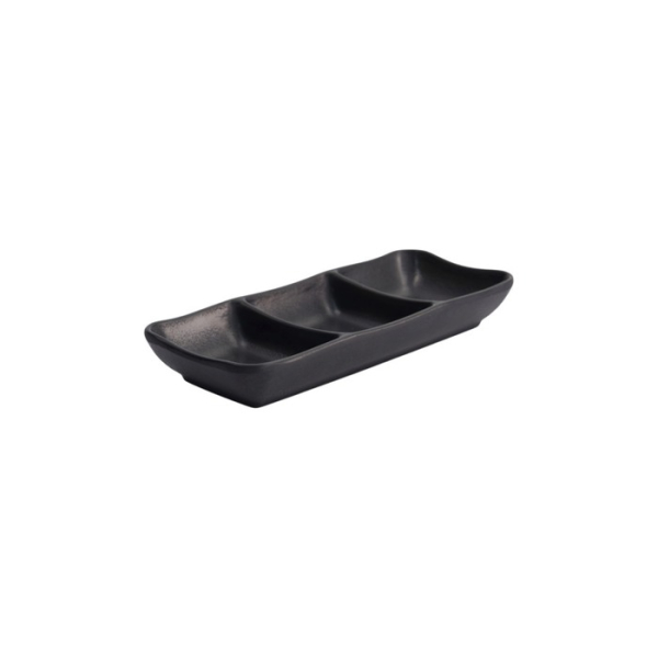 Sauce Bowl Black, Melamine, 19.6 × 8.4 × 2.7 cm, Item No. 8552