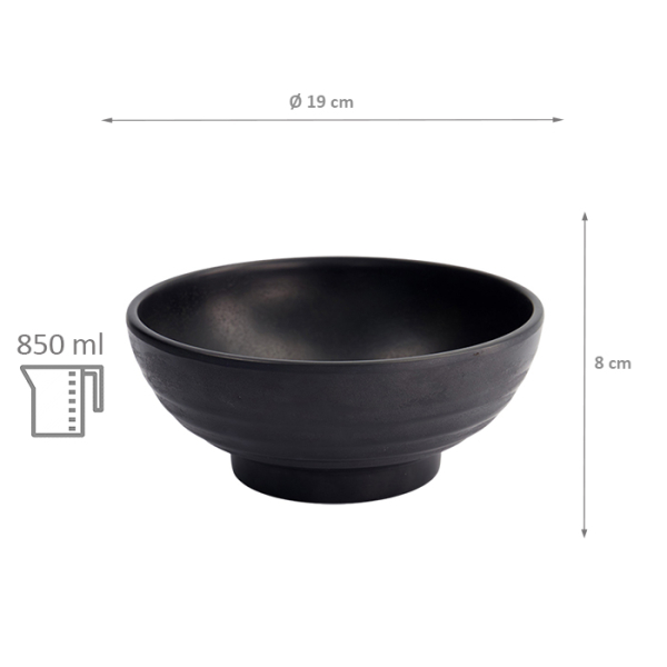 TDS, Bowl, Melamine, Ø 19x8cm, 850ml, Item No. 8556