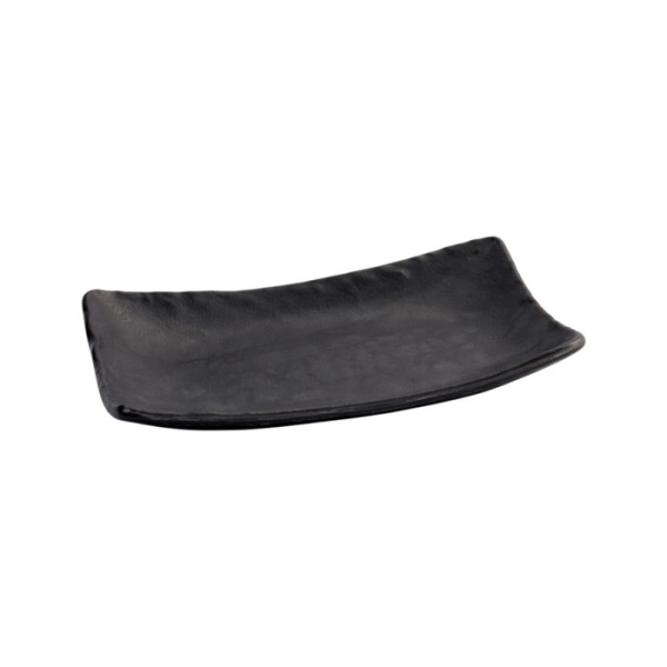 Sushi-Platte Zen Schwarz, Melamin, 26,4 × 16,5 × 4,5 cm, Art.-Nr. 8557