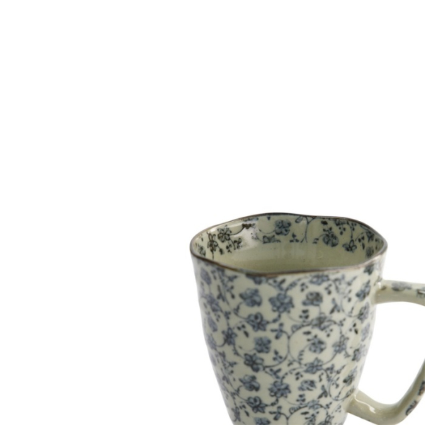 Tasse Flower Blau, Steinzeug, 400 ml, Art.-Nr. 8894