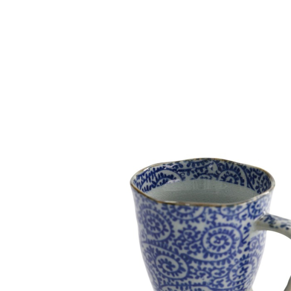 Mug Karakusa Blue, Stoneware, 400 ml, Item No. 8895