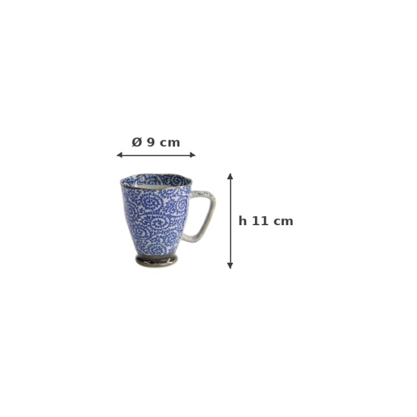Tasse Karakusa Blau, Steinzeug, 400 ml, Art.-Nr. 8895
