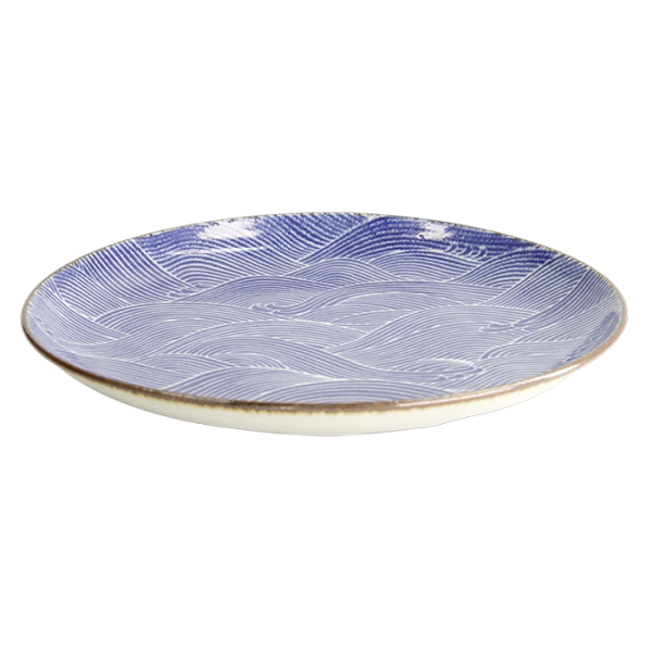 TDS, Teller, Seigaiha, Blau, Ø 25x3cm, Art.-Nr. 14158