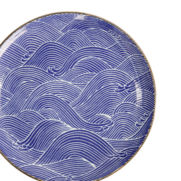 TDS, Teller, Seigaiha, Blau, Ø 25x3cm, Art.-Nr. 14158